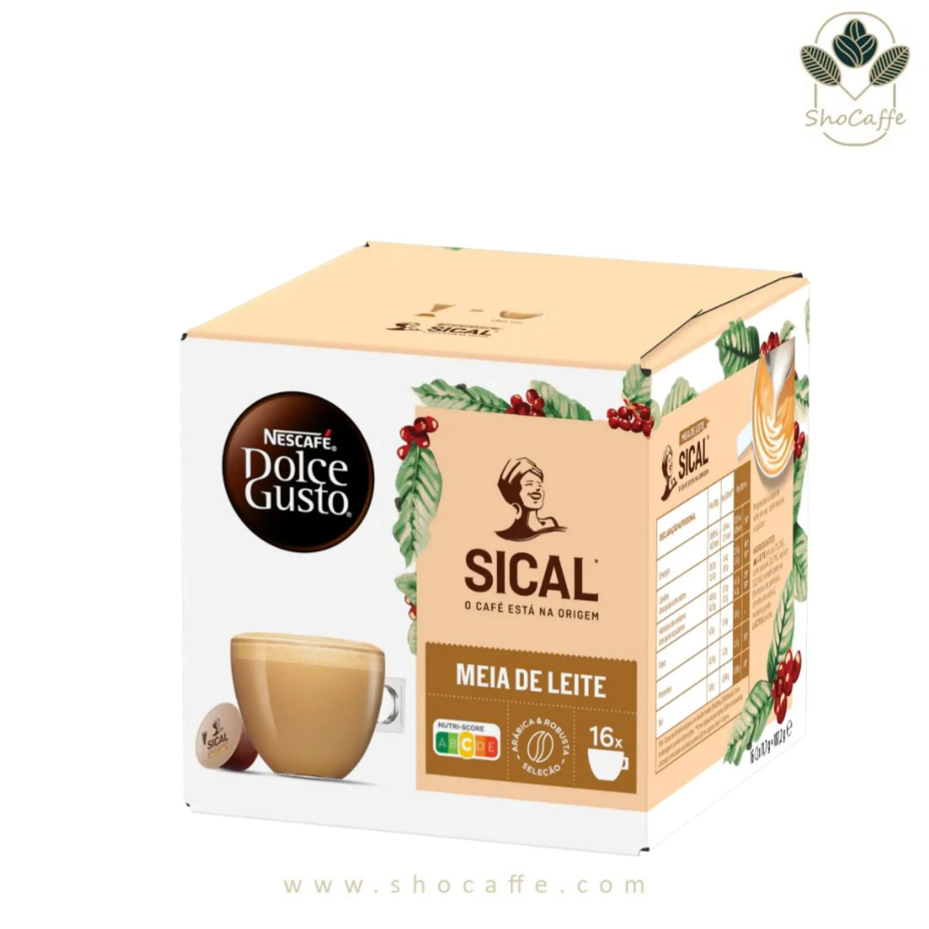 کپسول قهوه دولچه گوستو مدل سیکال Sical Meia De Leite